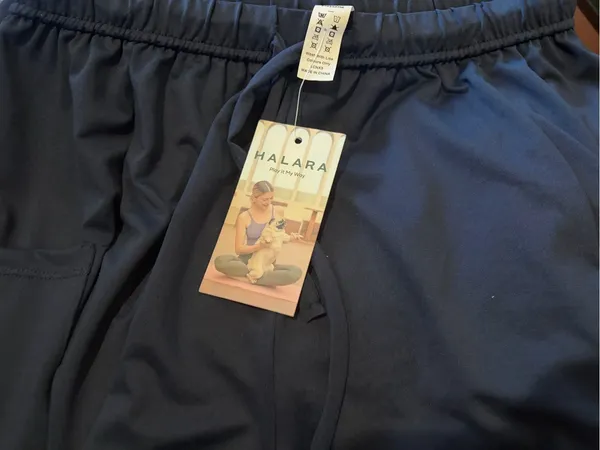 Halara Palazzo Navy Pants Wide Leg Flowy Drawstring Pockets Casual Size S NWT - Image 6