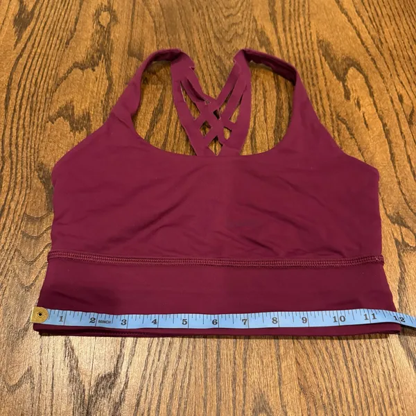 Lululemon Womens Mind Over Miles Longline Sports Bra Marvel Maroon Size 4 - Image 4