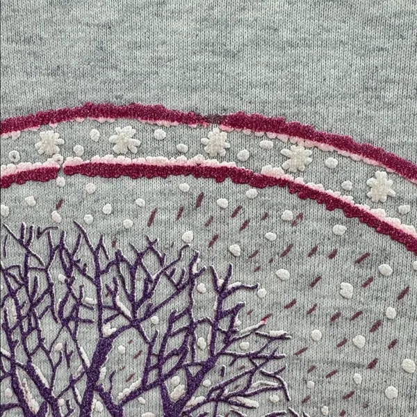 Gopher Sport vintage turtleneck winter scene XL glitter puff paint casual - Image 9
