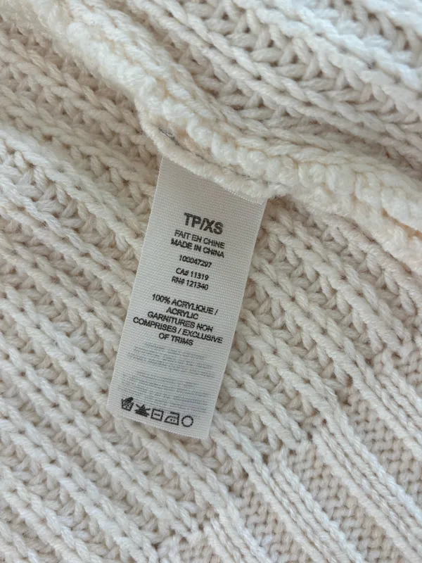 Garage Cream Knit Cardigan - Image 6