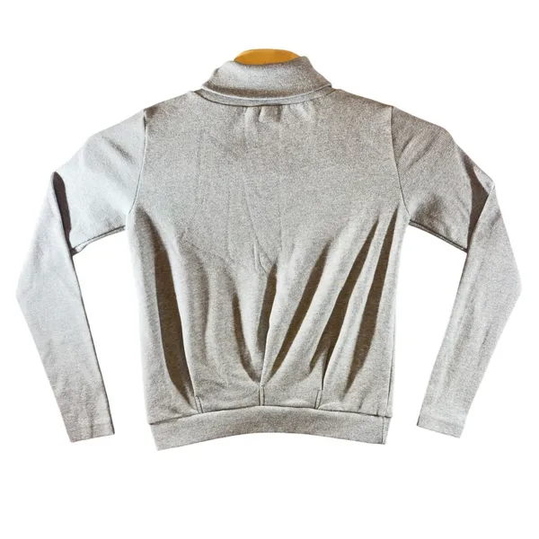 565 | Alo Yoga Grey Ribbed Mick Neck Pullover‎ Sweatshirt Small Cozy Soft - Image 2
