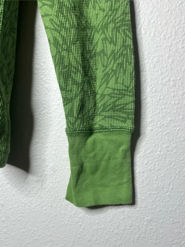 Nike ACG Green Leaf Print Waffle Knit Thermal Long Sleeve Top - Image 6