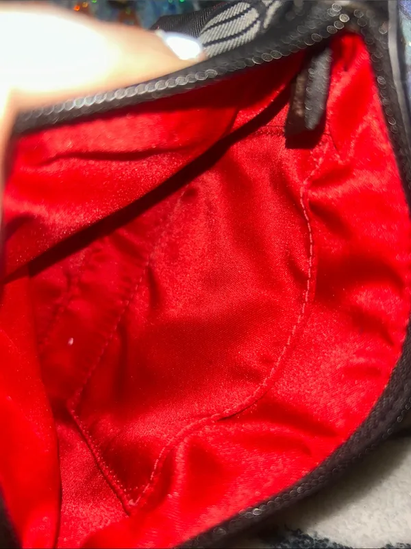 Coach Plaid Signature Wristlet in Red, Black and Tan - Image 8