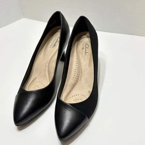 Clarks Women's Kataleyna Rose Pumps, Size 10W Kitten Heel Officewear - Image 8