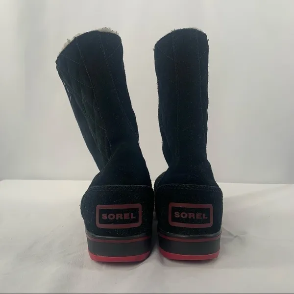 Sorel Glacy Suede‎ Pull On Winter Snow Boots in Black Size 8 - Image 6