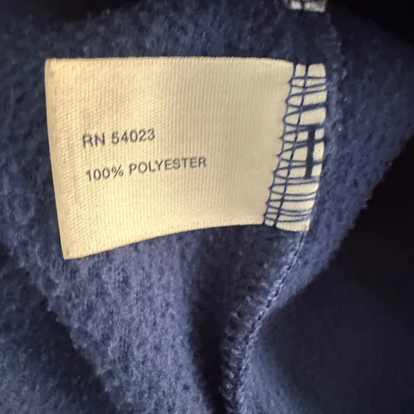 GAP Women’s Blue 1/4 Zip Fleece Pullover Mock Neck Long Sleeve M - Image 4