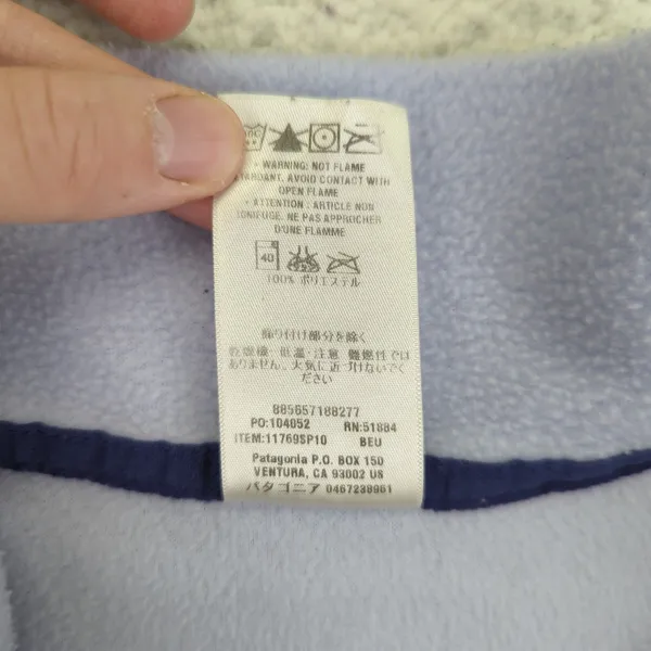Patagonia‎ Los Gatos Womens Laege Fleece Pullover 1/4 Zip Purple Gorpcore 11769 - Image 8