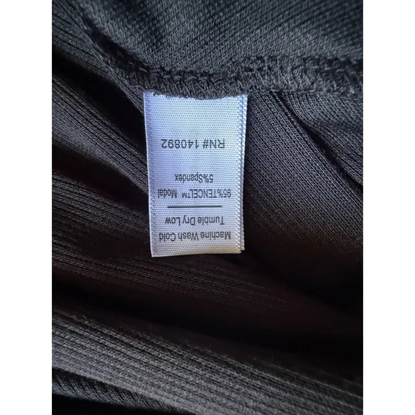 Marine Layer Lexi Rib Fit & Flare Midi Dress Black Medium NWT - Image 13