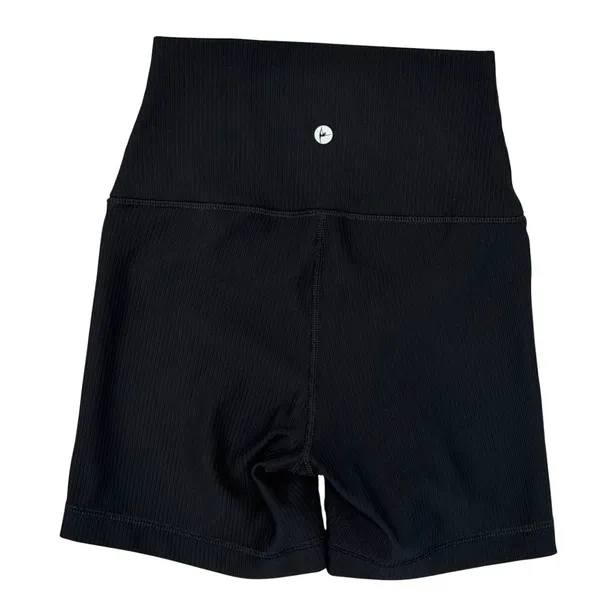 90° Degree by Reflex Womens XS Biker Shorts Black 5" Rib Knit Stretch - Image 2