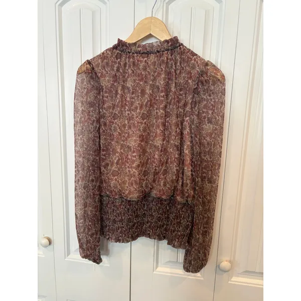 Joie Pink Floral‎ Blouse Size Medium - Image 2