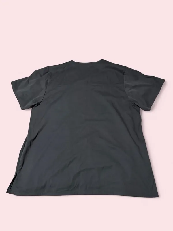 edge Women’s Charcoal Gray V-Neck Short Sleeve Top - Image 2