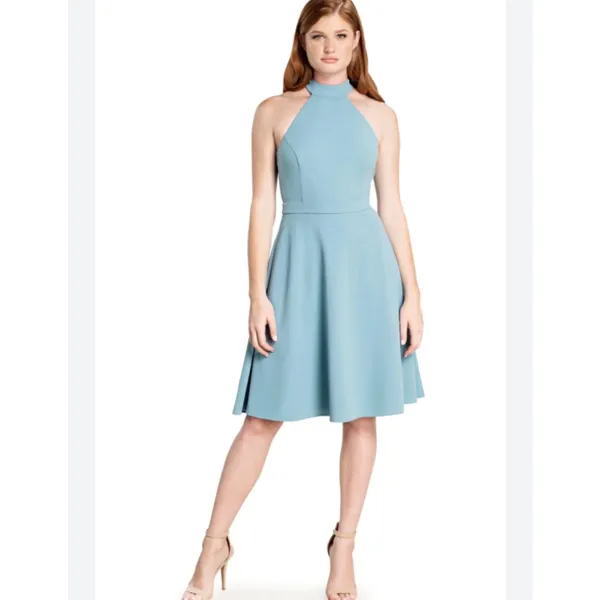 Dress The Population Paulina Fit and Flare Dress in Sea Breeze. Size XS. NWOT - Image 2