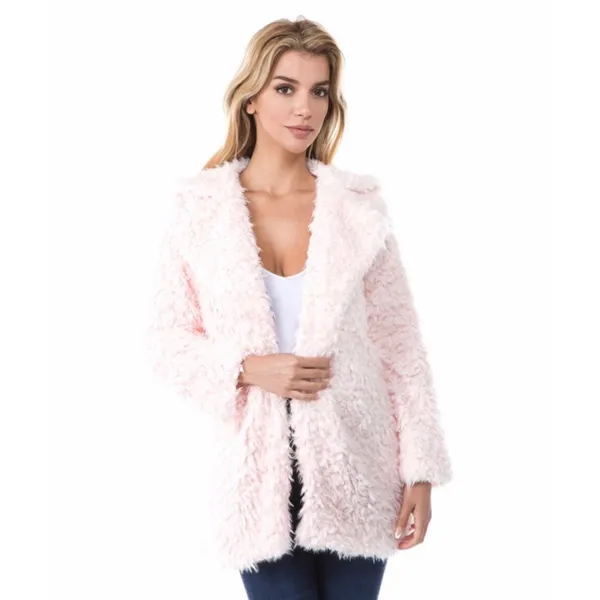 VA VA by Joy Han Faux Fur Teddy Coat Shaggy Jacket Women‎ Light Pink Size S $130 - Image 3