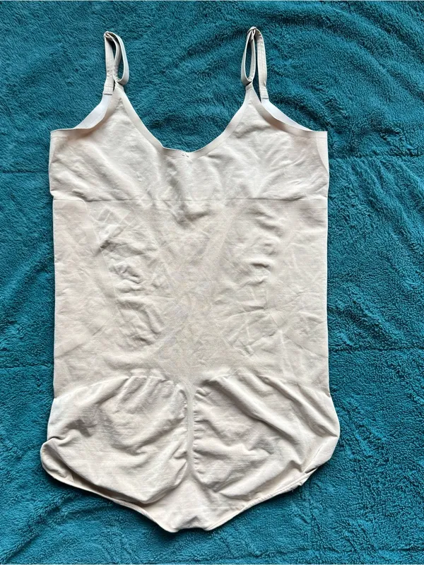 Spanx 10129P Open Bust Brief Bodysuit 2X Beige Oat Nude Shapewear Slimming - Image 5