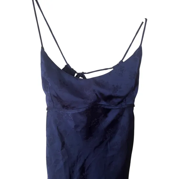 Princess Polly Clemence Mini Dress Navy‎ Size 10 Floral Satin - Image 6