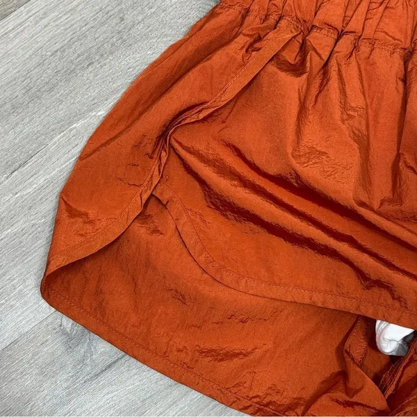 Free People The‎ Way Home Nylon Athletic Running Shorts Rust Orange Small - Image 6
