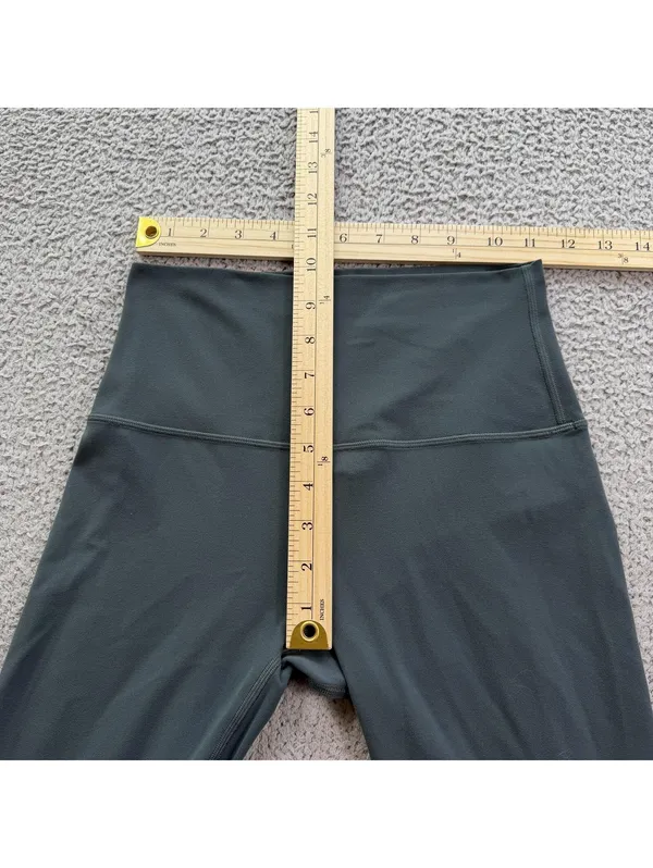 Lululemon High Waisted Leggings Womens 2 Gray Athletic Yoga Pants Running Gym - Image 3