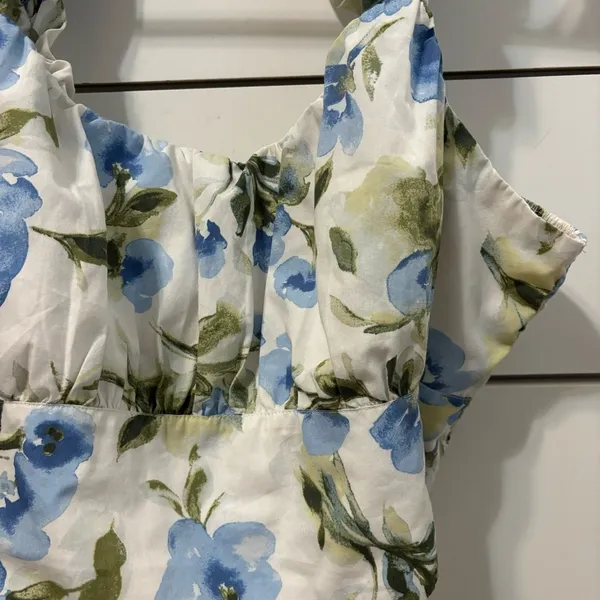 Abercrombie Floral Poplin Scrunch Tank Top - Image 4
