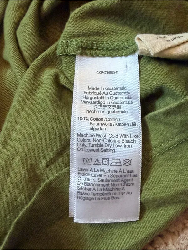 Madewell Softfade Cotton Boxy Crop Tee | XS | Olive Green - Image 4