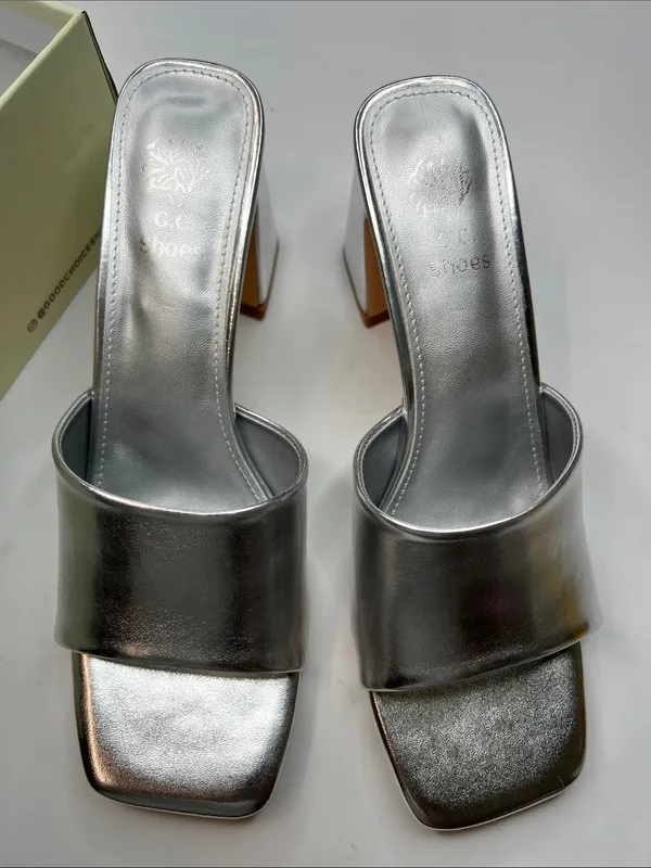 GC Shoes Women's Soho Square Toe Block Heel Dress Sandals Size 9 - Image 7