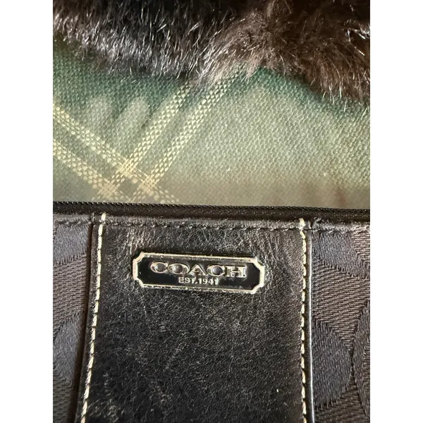 COACH Classic Wristlet with PVC Leather Black - Image 2
