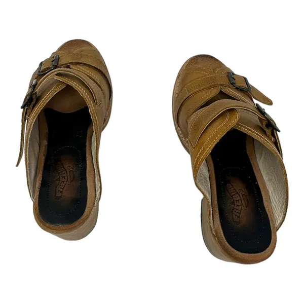 Freebird Caprice Leather Buckle Mule Sandals Brown Boho Womens Size 10 - Image 5
