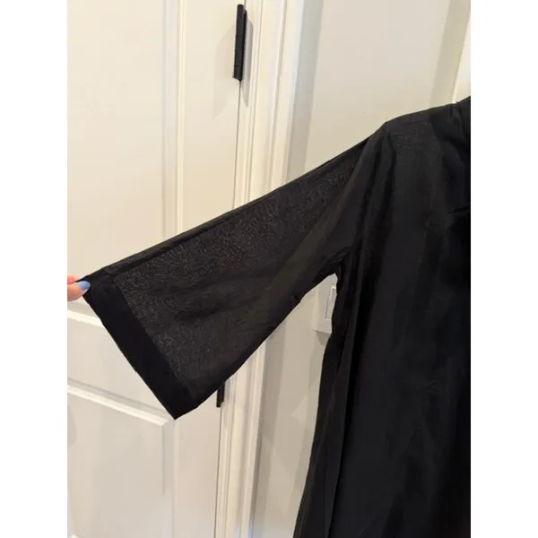 Tuckernuck NWT Black Marseille Caftan Dress XS Tie Neck Beach Cover-Up - Image 3