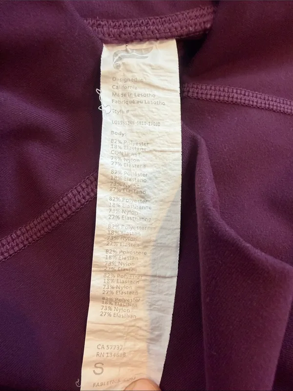 Fabletics PureLuxe High-Waisted Leggings Maroon Size Small - C3-212 - Image 3