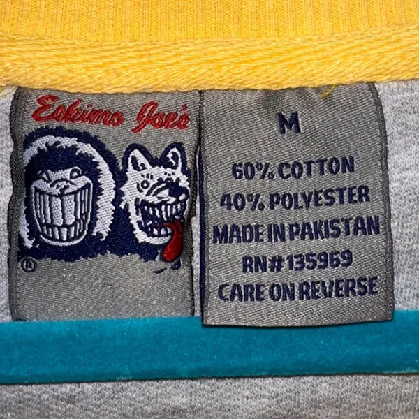 Eskimo Joe's Stillwater Oklahoma Sweatshirt M Yellow Graphic Crewneck - Image 3