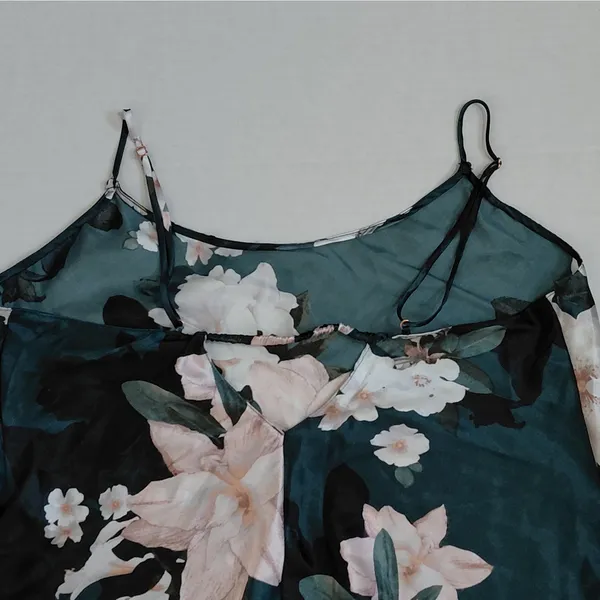 90s Revival Y2K Womens Cami Tank Top Size Large Floral Fairycore Babydoll Boho - Image 6