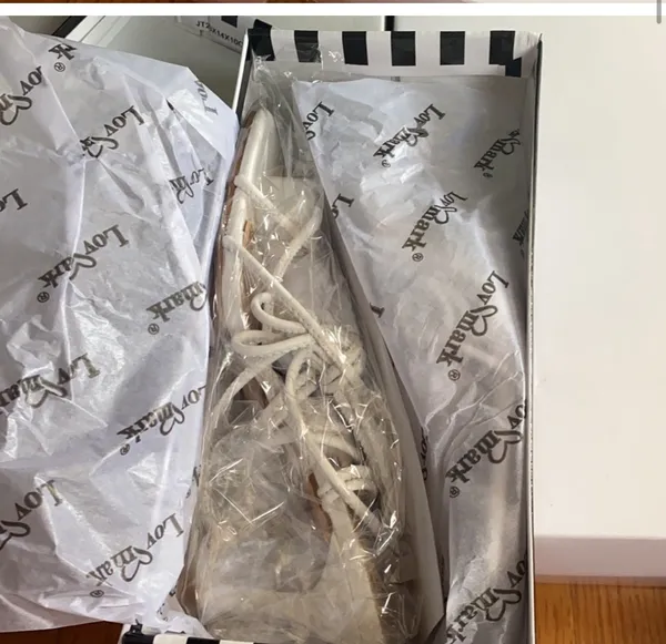 Lovemarks White Lace Up Heels - Image 2