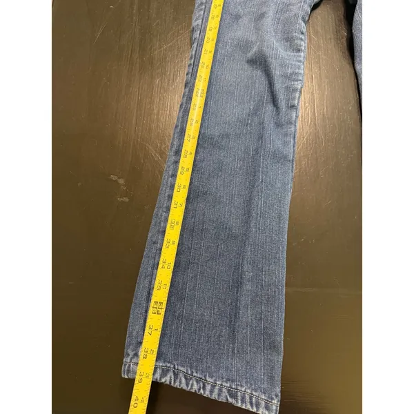 Dickies Flannel Lined Jeans Womens 10‎ Medium Wash Straight Leg Plaid Denim Blue - Image 2
