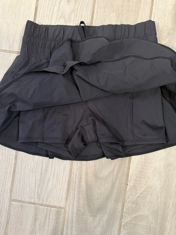 JoyLab Black Activewear Skort with White Logo - Image 3