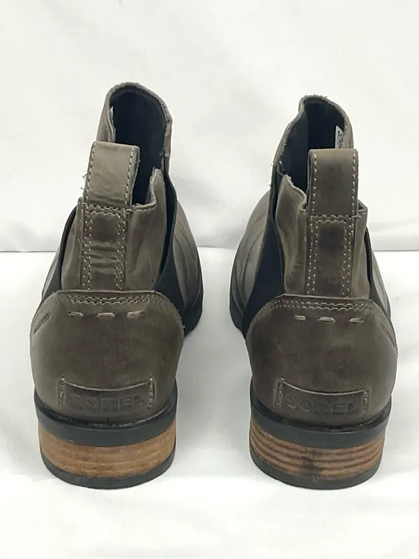 SOREL Emelie Chelsea Boots Olive/Brown Ankle Boot Sz 9.5 Waterproof Leather - Image 5