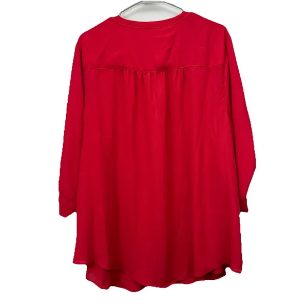 Torrid Harper Red Floral Georgette 3/4 Sleeve‎ Pullover Blouse Size 3X - Image 10