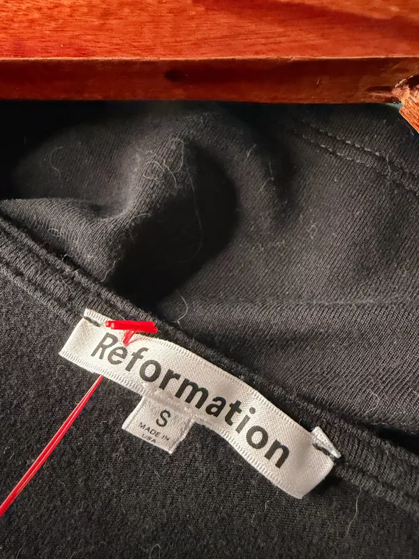 Reformation Lucca Knit Top Black Size Small - Image 6