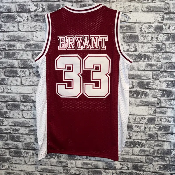 Headgear Classics Highlight Collection Kobe Bryant HS Jersey Lower Merion Red - Image 7