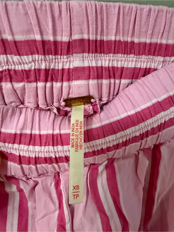 Free People striped pull-on shorts in pink combo XS - Image 5