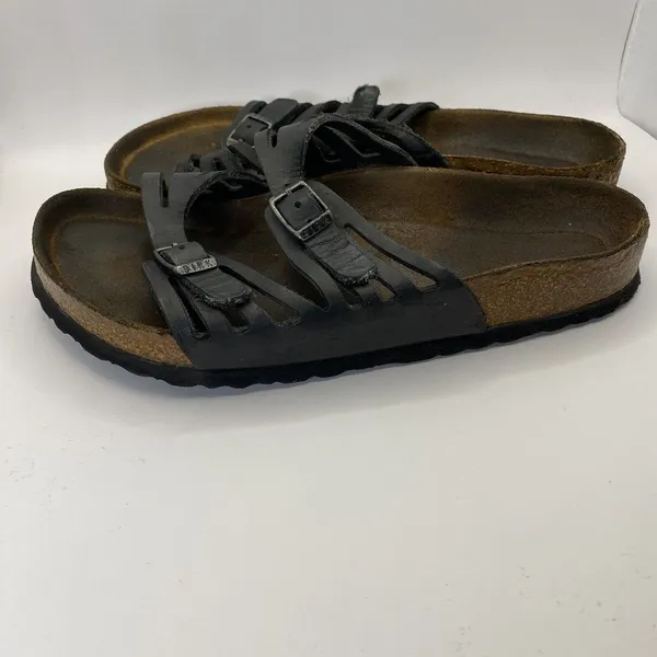 Birkenstock Womens Granada‎ Double Straps Birk Sandals Black Sz 38 US W7-flaw - Image 7