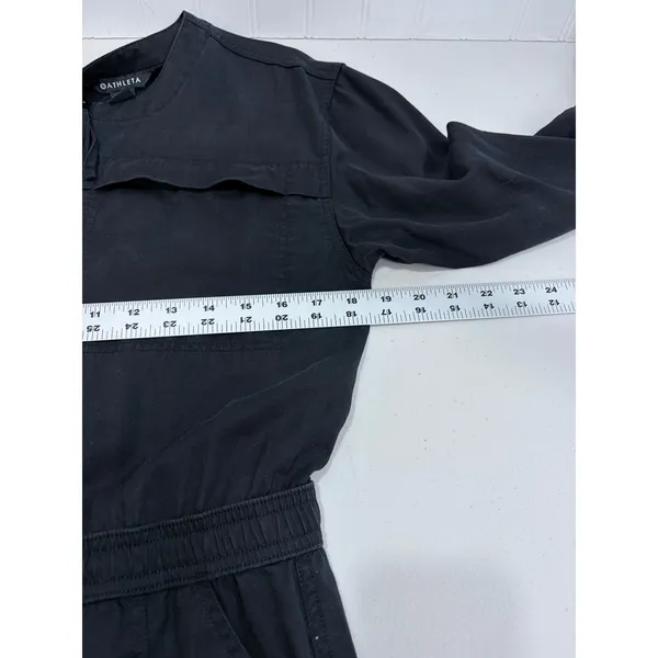 Athleta Summit Cargo Jumpsuit Black Long Sleeve Utility Women's Small‎ - Image 9