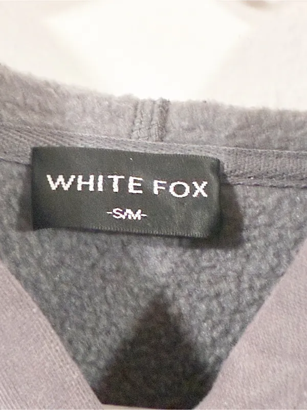 White Fox Boutique Season 7 Oversized Hoodie‎ Monument Grey Pink Small/Medium - Image 3