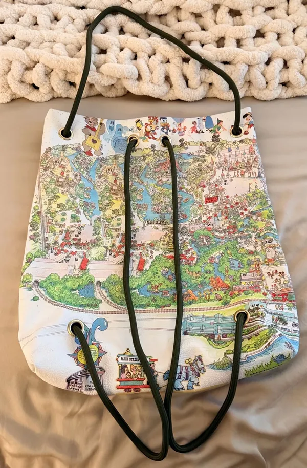 Walt Disney World 50th Anniversary Magic Kingdom Map Tote/Convertible Backpack. - Image 2