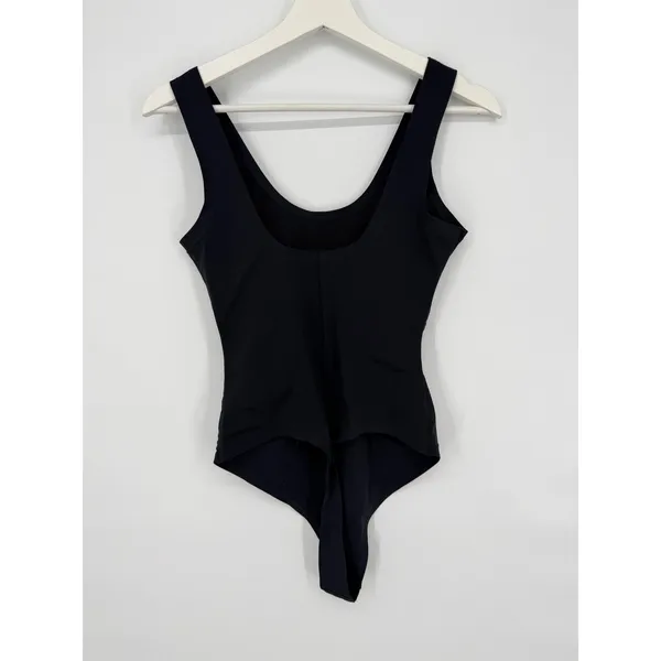Pinsy Shapewear Bodysuit Size M Black Tank Sculpting Thong Back - Image 2
