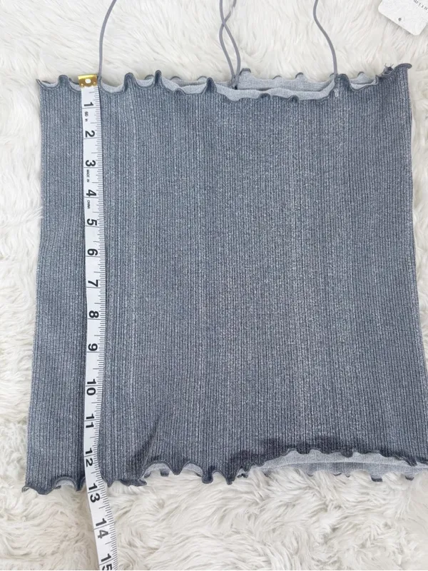 FREE PEOPLE Intimately Better This‎ Way Cami Gray Medium Large Strappy Tank New - Image 8