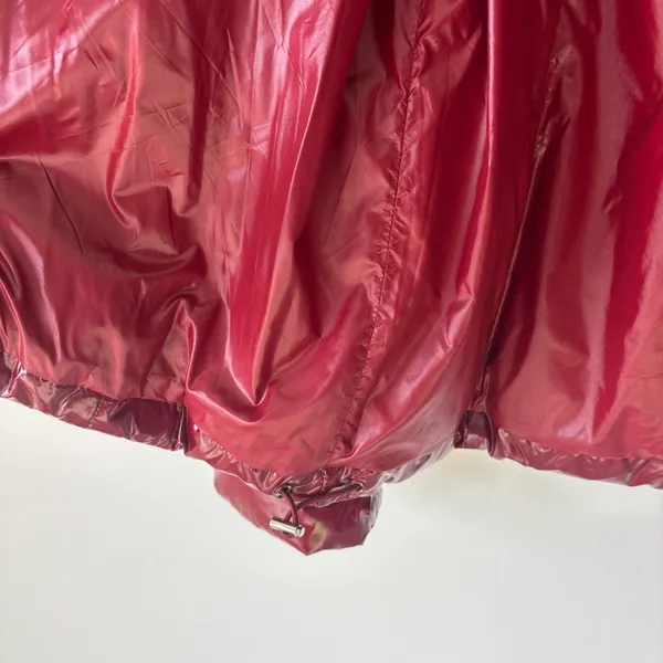 Alo Yoga Stunner Puffer Jacket Cranberry Red Winter Insulated Glossy Oversized - Image 15