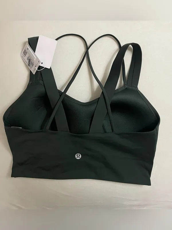 Lululemon NWT Like A Cloud Longline Bra Forest Green Size 6 D/DD - Image 4