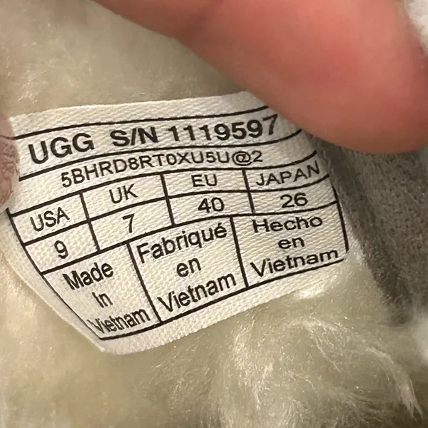 UGG Neumel gray winter fur lace up ankle boots booties shoes - Image 3