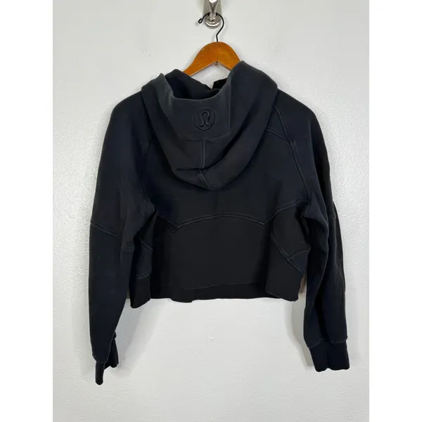 Lululemon Scuba Oversized Half-Zip Hoodie Black‎ pbWFB Team Logo XS/S LW3DM4S - Image 2