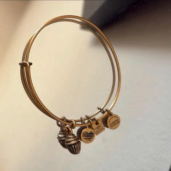 Alex and Ani Elegant Gold Bracelet Set of 4 - Image 3