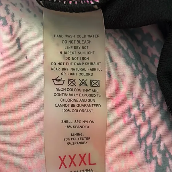 Women's Plus Size Tankini Top adjustable strap size XXXL. - Image 7
